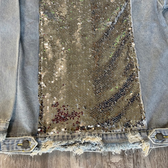 Sequin Denim Jacket - Picture 5 of 7